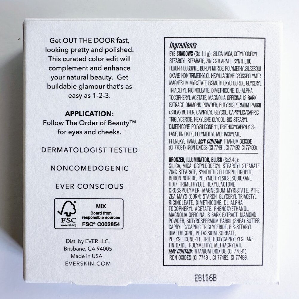 EVER Out The Door Cheek & Eye Palette Bold & Brave Makeup NWT - Picture 6 of 8